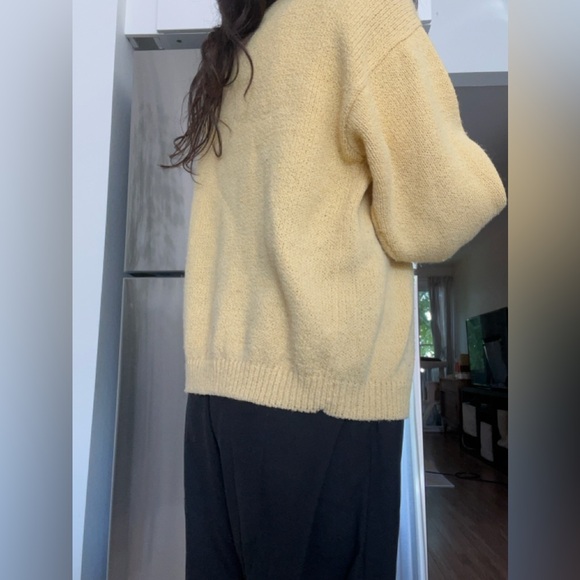 Yellow Knit Cardigan - Picture 3 of 7